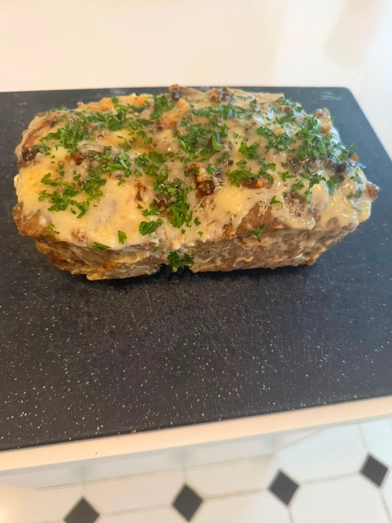French Onion Soup Meatloaf made by Anissa