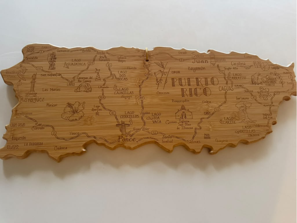 A map of Puerto Rico Charcuterie Board owned by Anissa